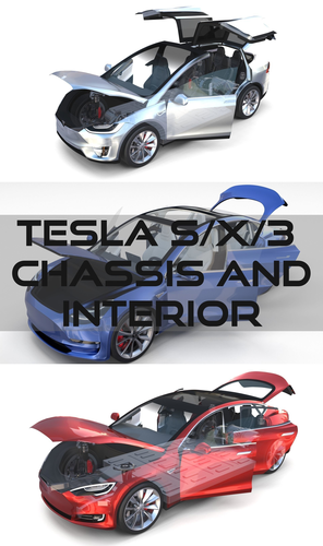 2017 Tesla S-X-3 Collection w chassis and interior