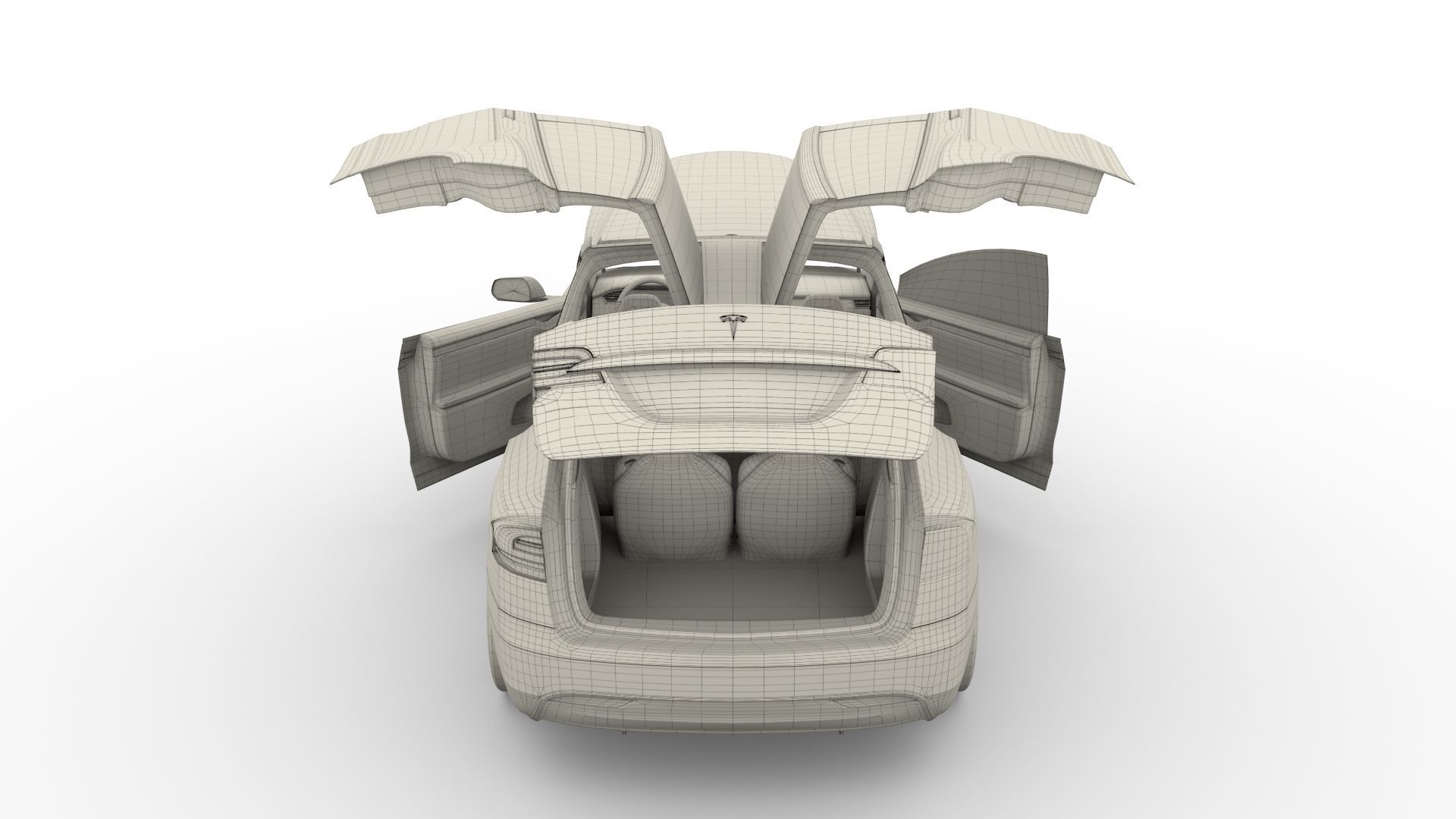 2017 Tesla S-X-3 Collection w interior 3D model_94