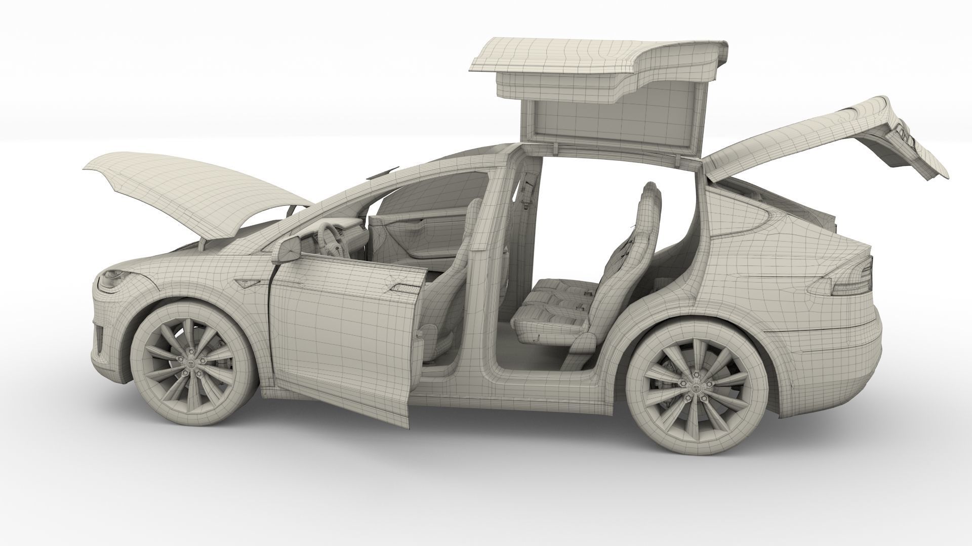 2017 Tesla S-X-3 Collection w interior 3D model_86