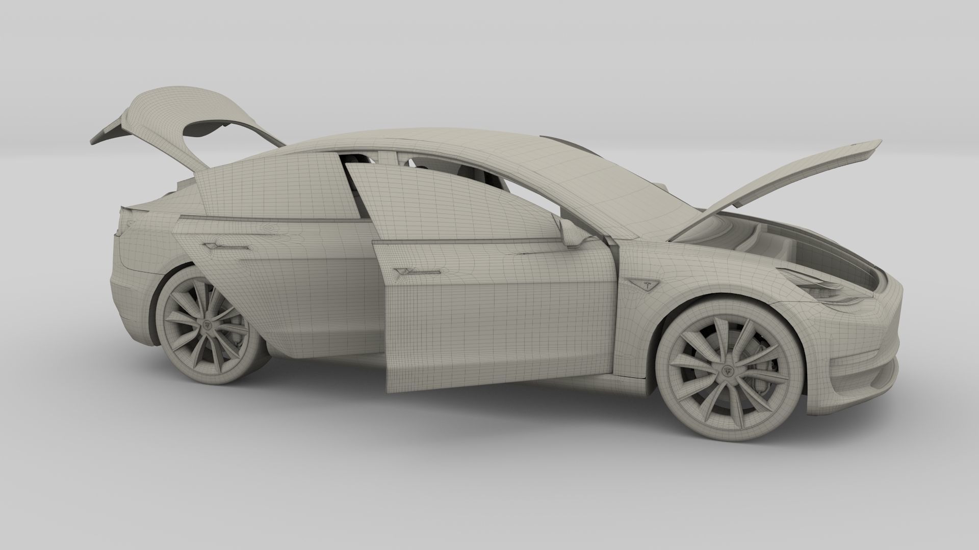 2017 Tesla S-X-3 Collection w interior 3D model_90