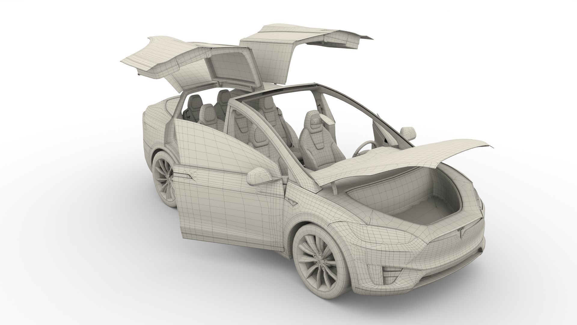 2017 Tesla S-X-3 Collection w interior 3D model_97