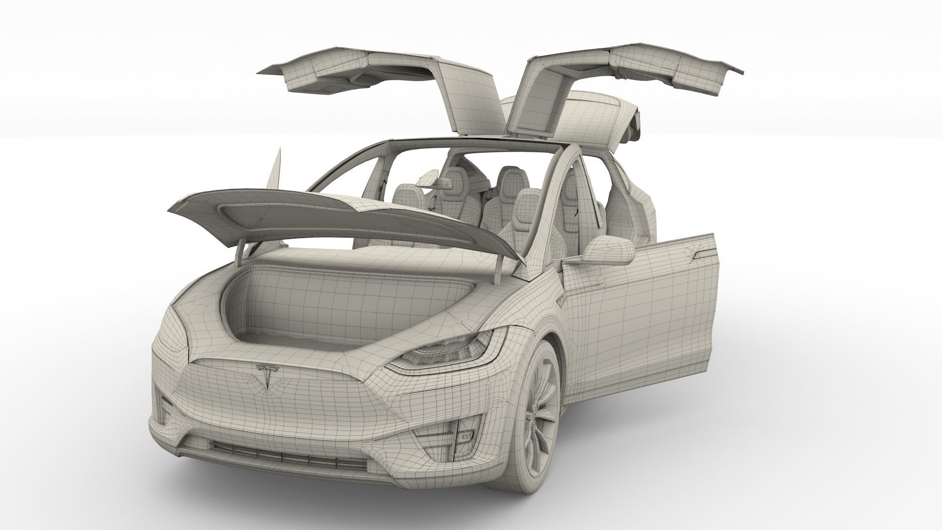 2017 Tesla S-X-3 Collection w interior 3D model_82