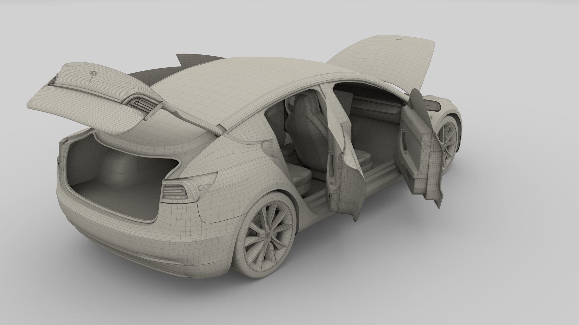 2017 Tesla S-X-3 Collection w interior 3D model_95