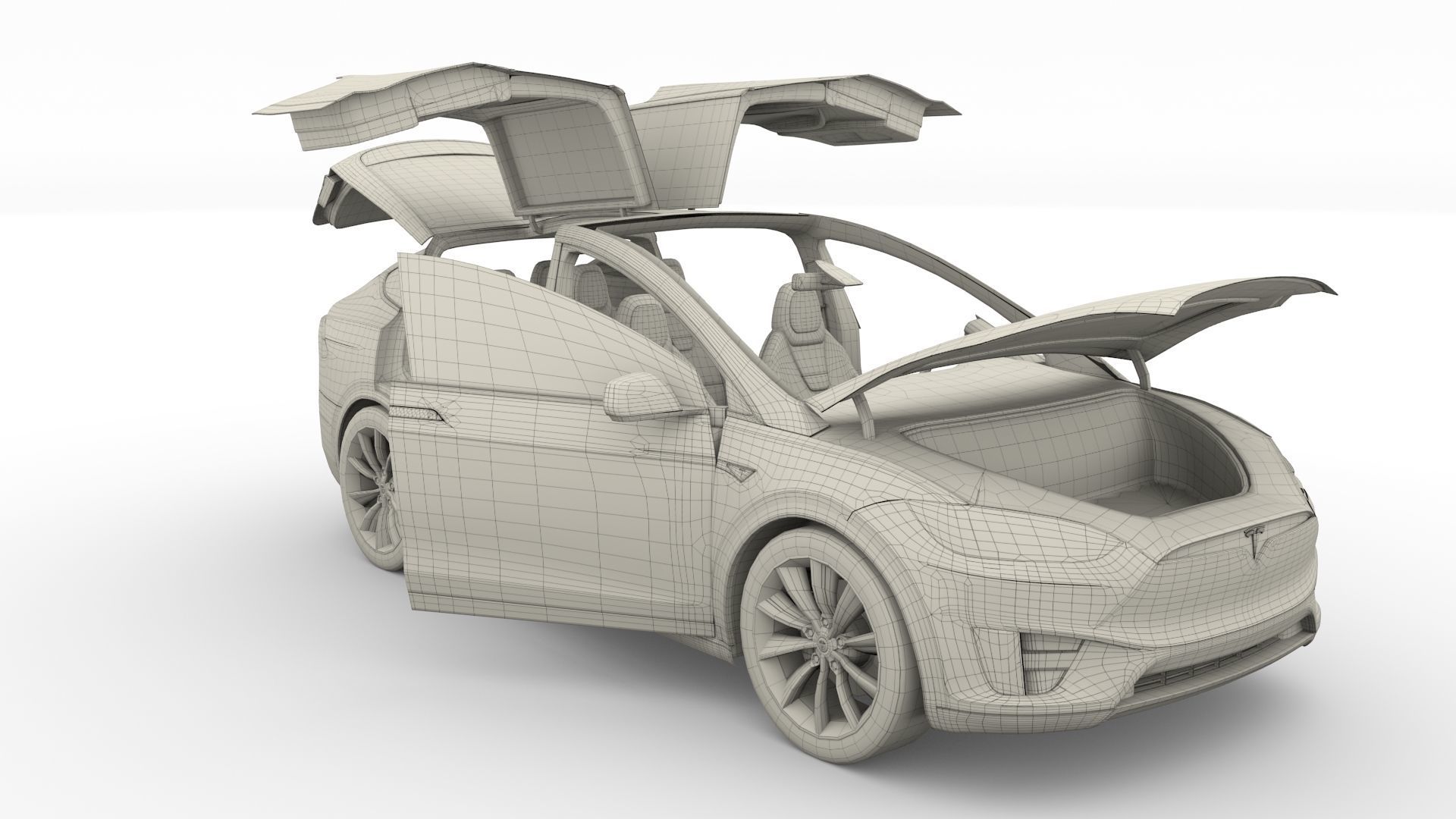 2017 Tesla S-X-3 Collection w interior 3D model_93