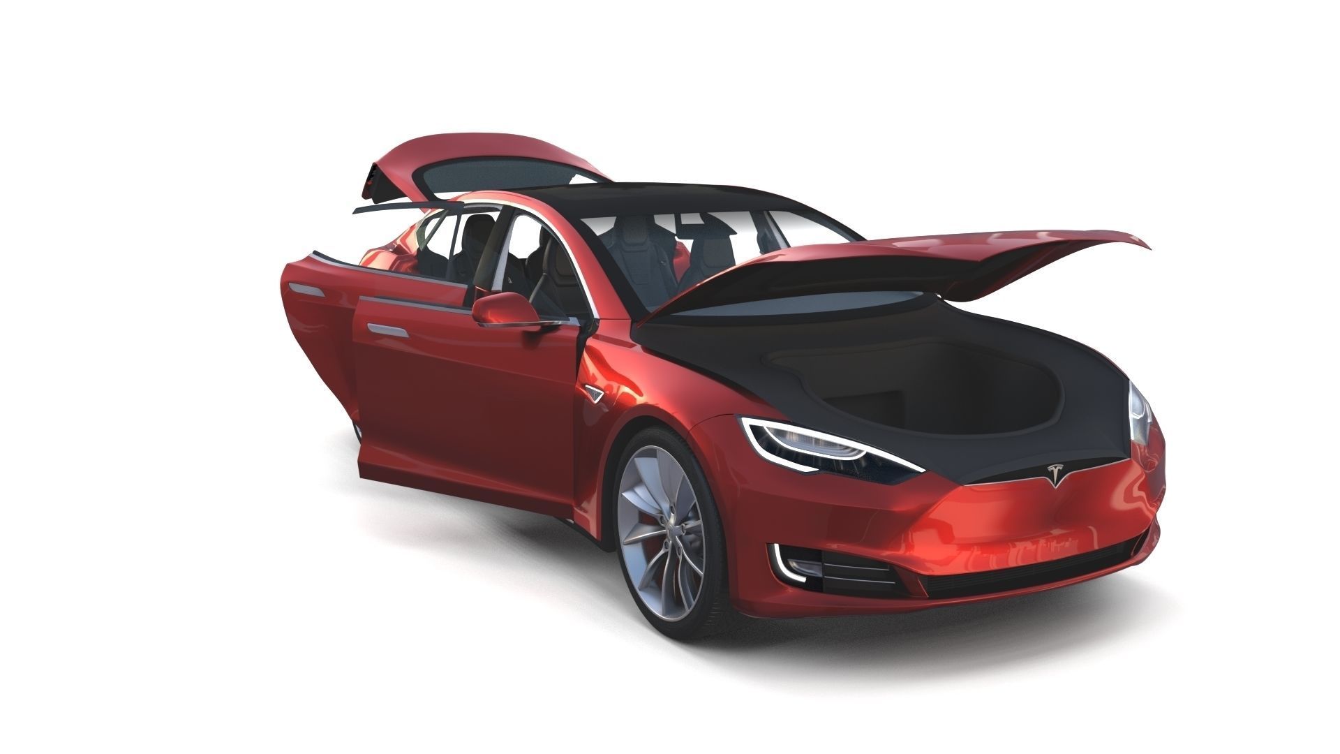 2017 Tesla S-X-3 Collection w interior 3D model_130