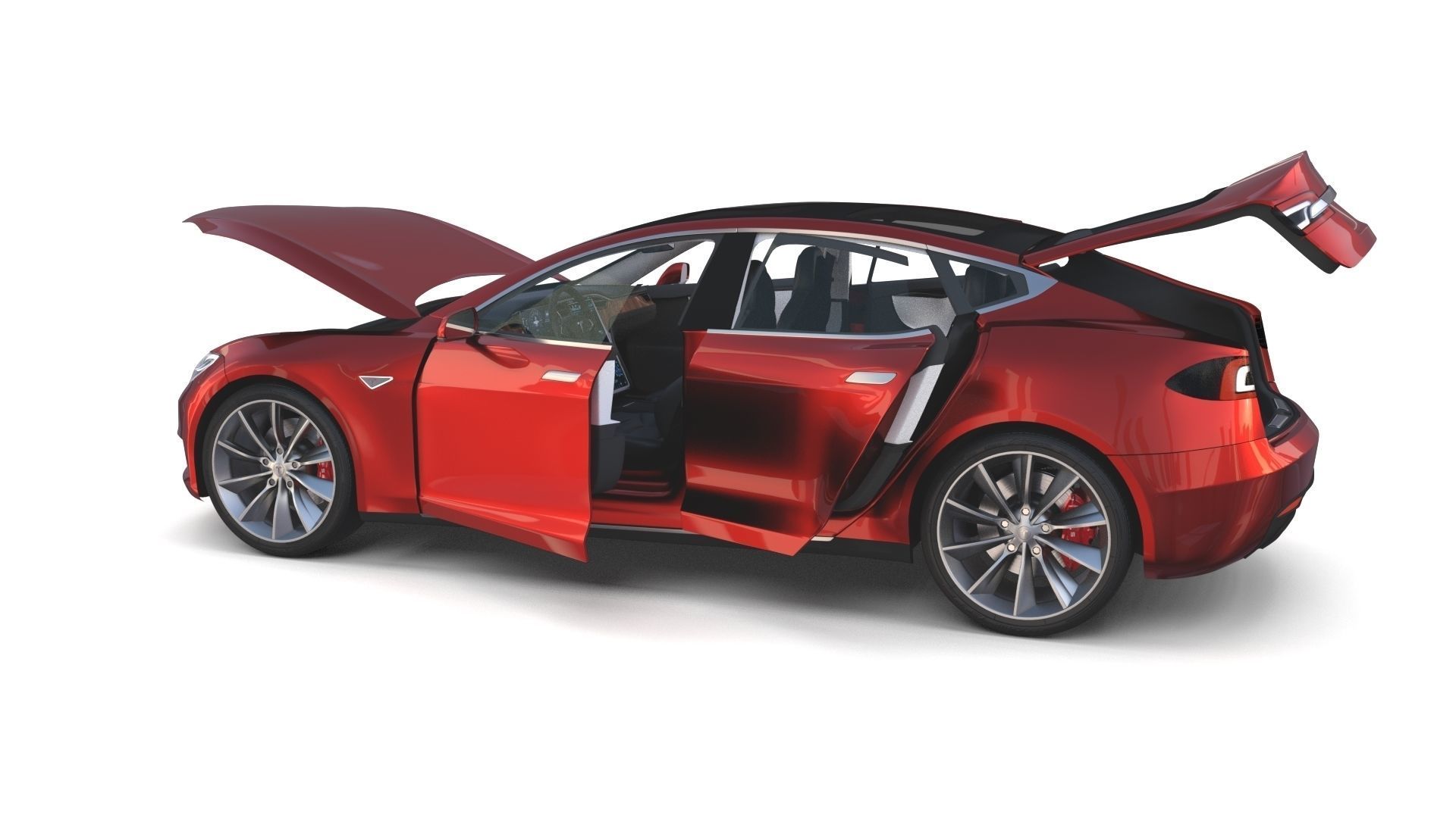 2017 Tesla S-X-3 Collection w interior 3D model_128