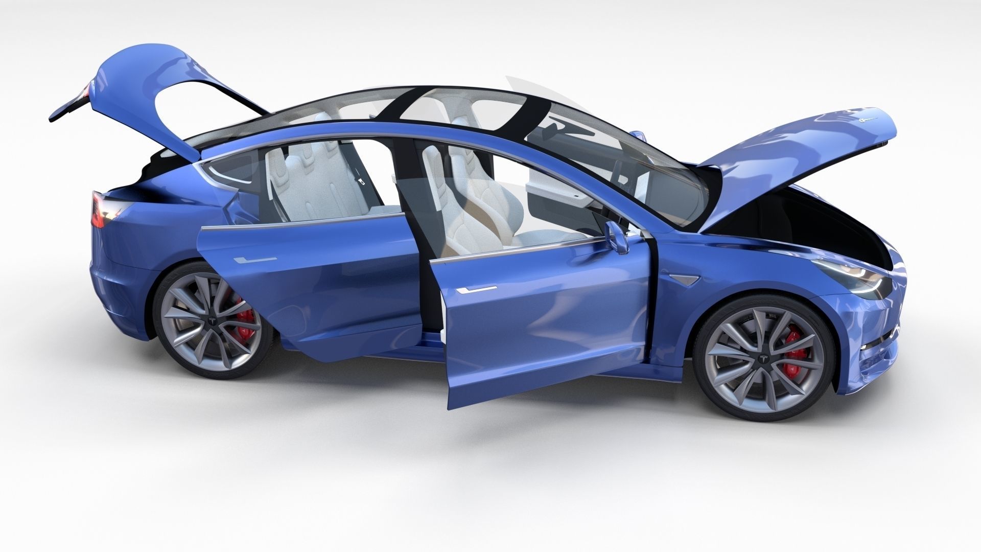 2017 Tesla S-X-3 Collection w interior 3D model_71