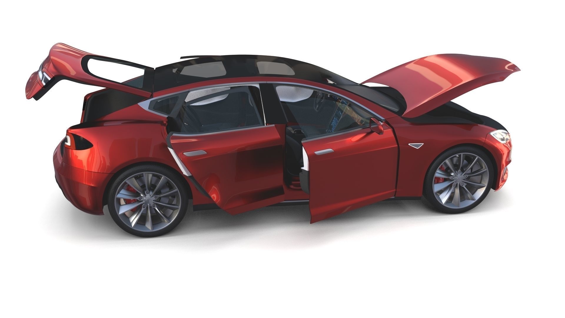 2017 Tesla S-X-3 Collection w interior 3D model_133