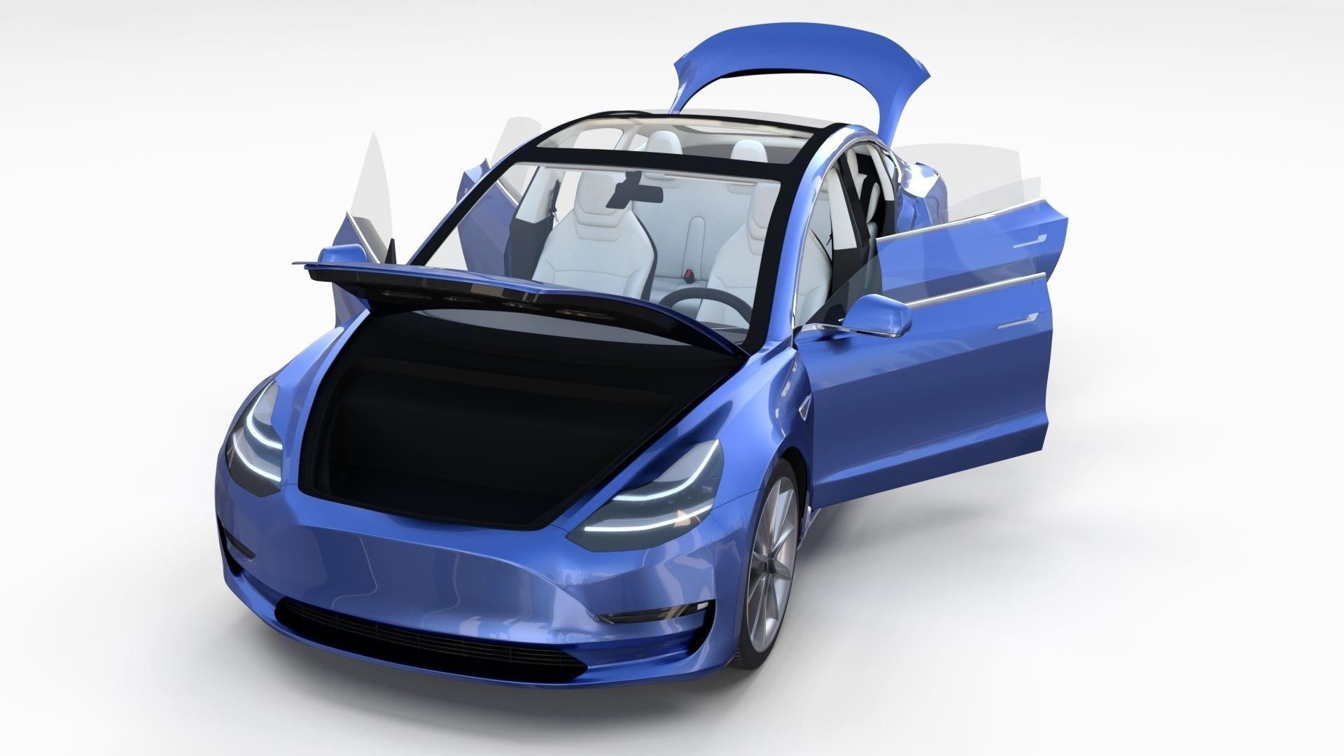 2017 Tesla S-X-3 Collection w interior 3D model_63