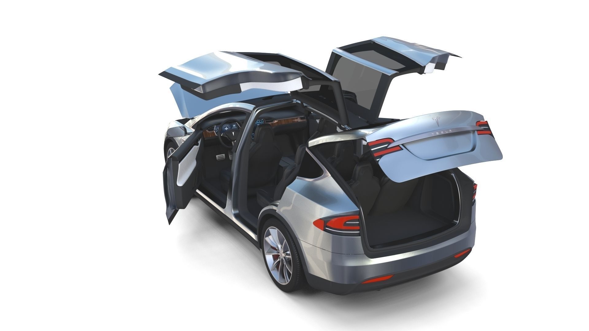 2017 Tesla S-X-3 Collection w interior 3D model_66