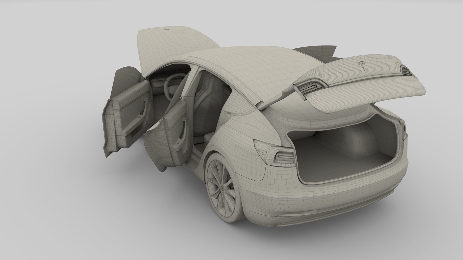 2017 Tesla S-X-3 Collection w interior 3D model_92