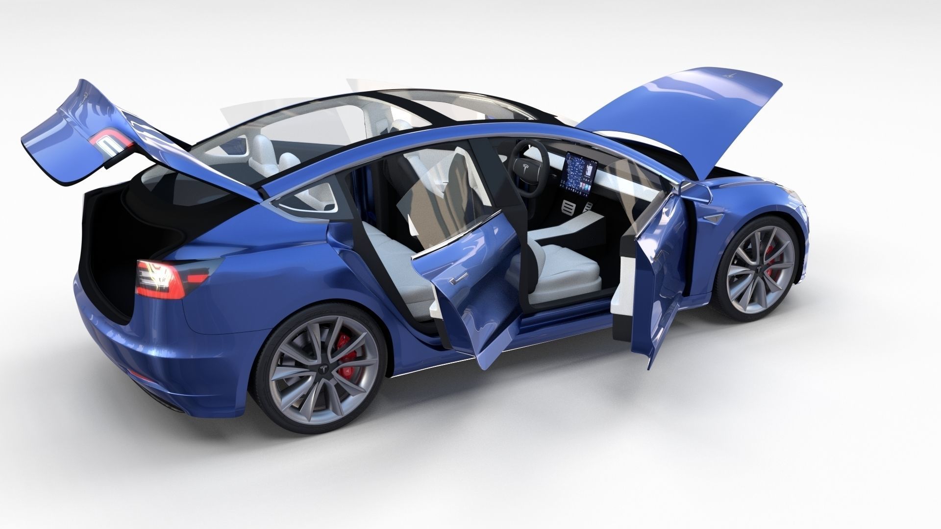 2017 Tesla S-X-3 Collection w interior 3D model_68