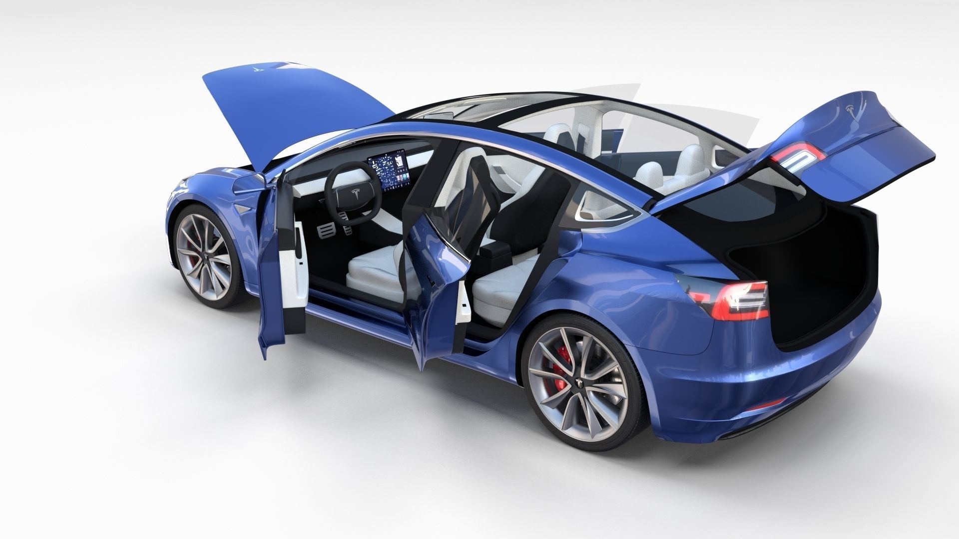 2017 Tesla S-X-3 Collection w interior 3D model_65