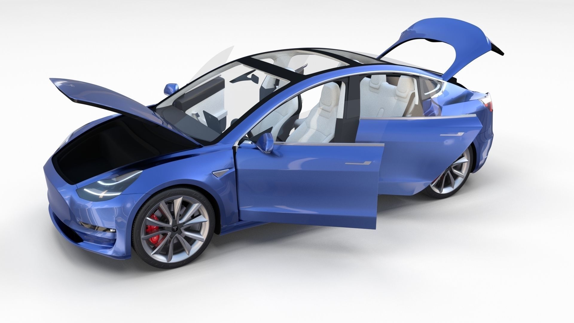 2017 Tesla S-X-3 Collection w interior 3D model_64