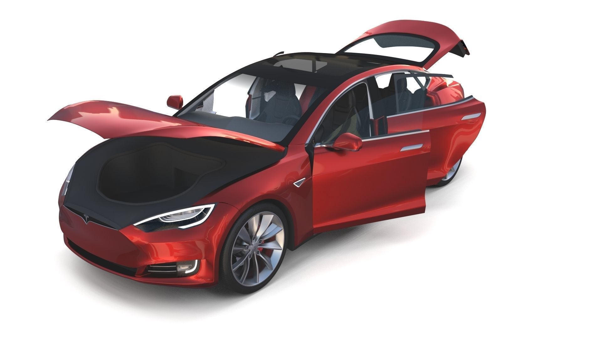 2017 Tesla S-X-3 Collection w interior 3D model_131