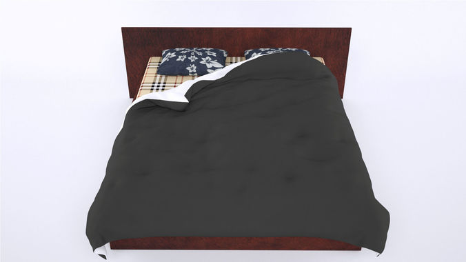 woodbed duvet cover Free low-poly 3D model