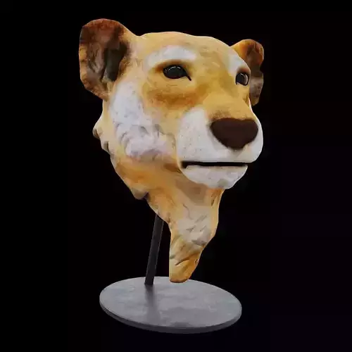 Figurine Lion Head 3D model