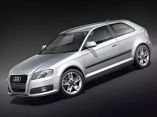 Audi A3 2009 3door 3D Model