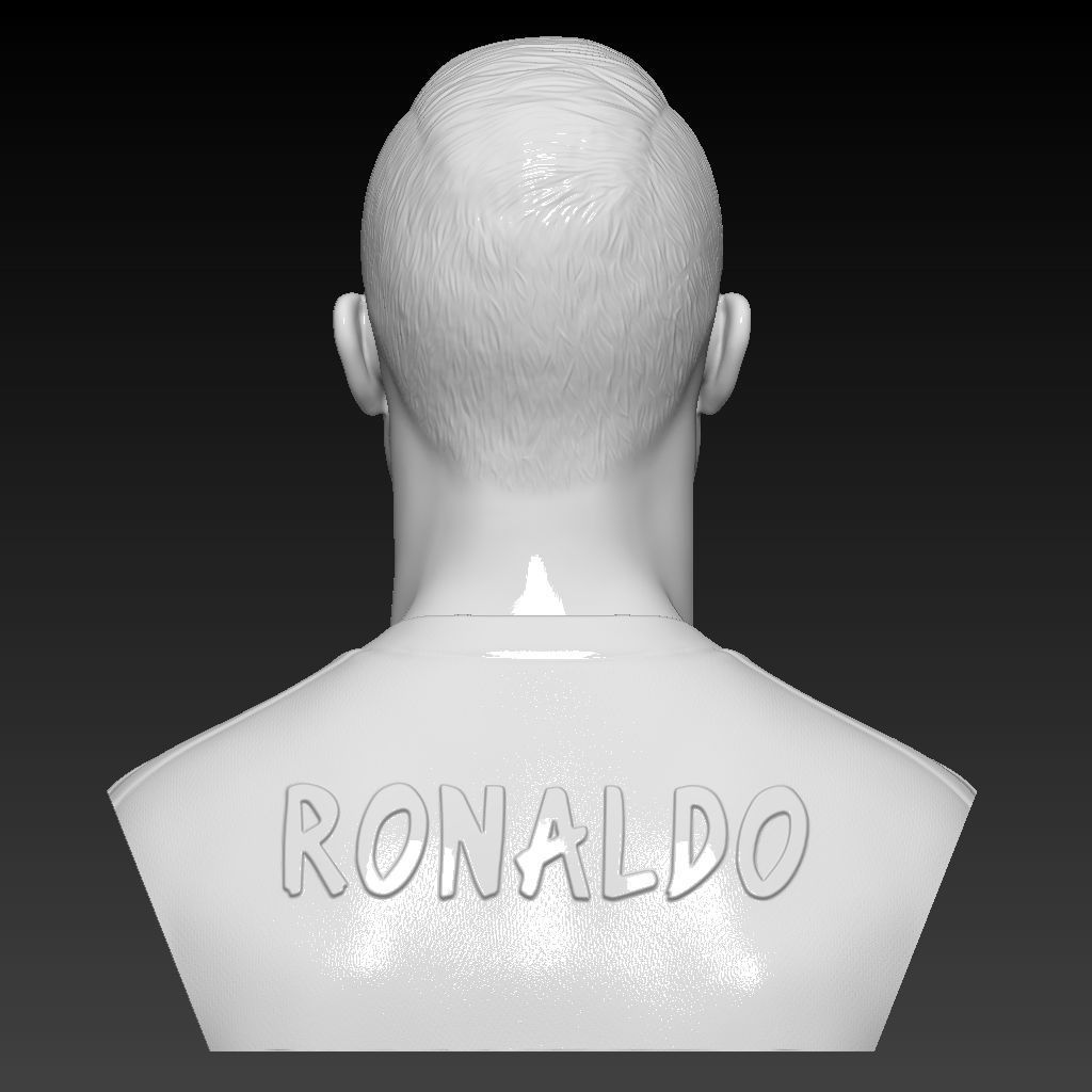 Cristiano Ronaldo -Real Madrid- player bust 3D High resolution 3D print model_3