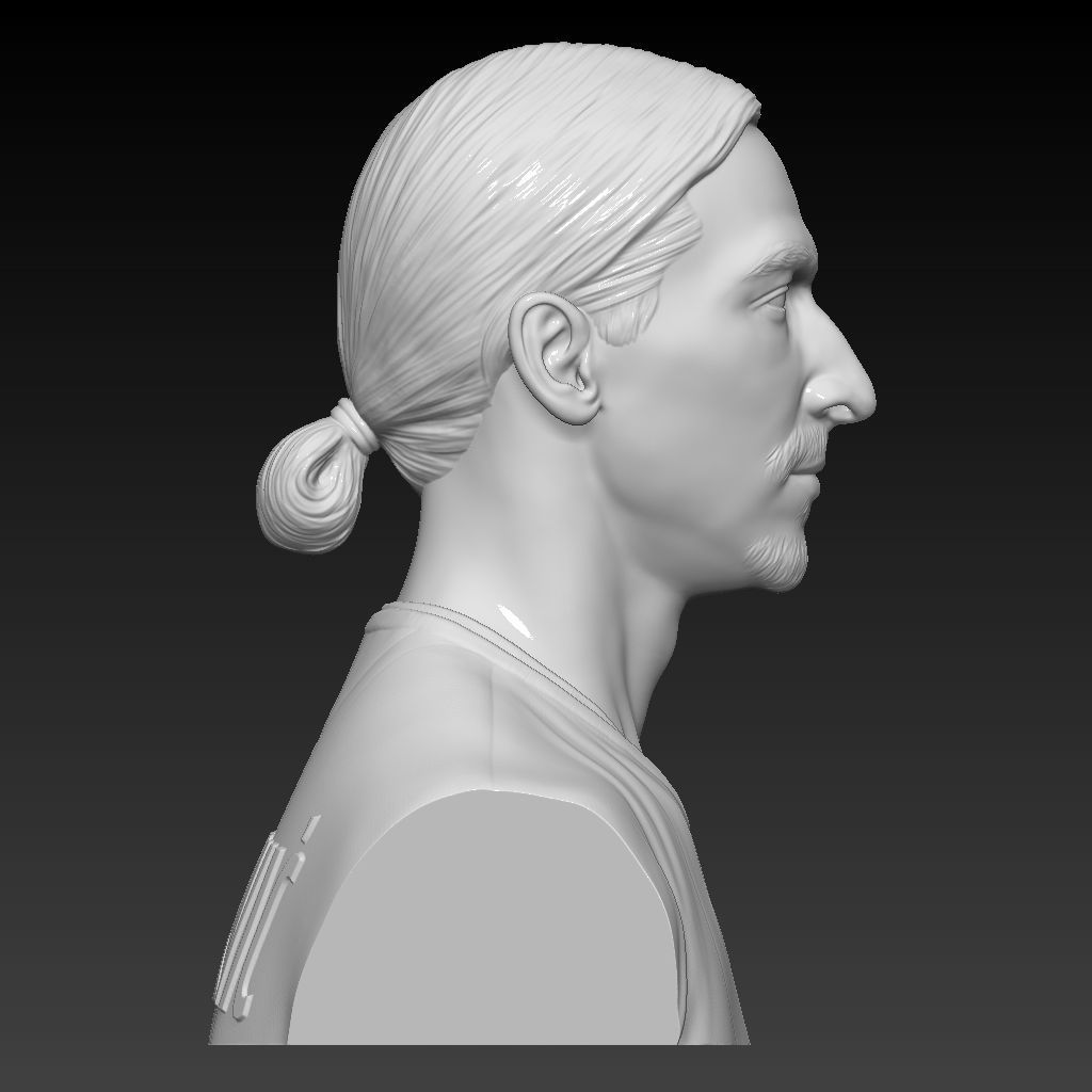 Zlatan Ibrahimovic - Man Utd - player bust 3D sculpture 3D print model_2