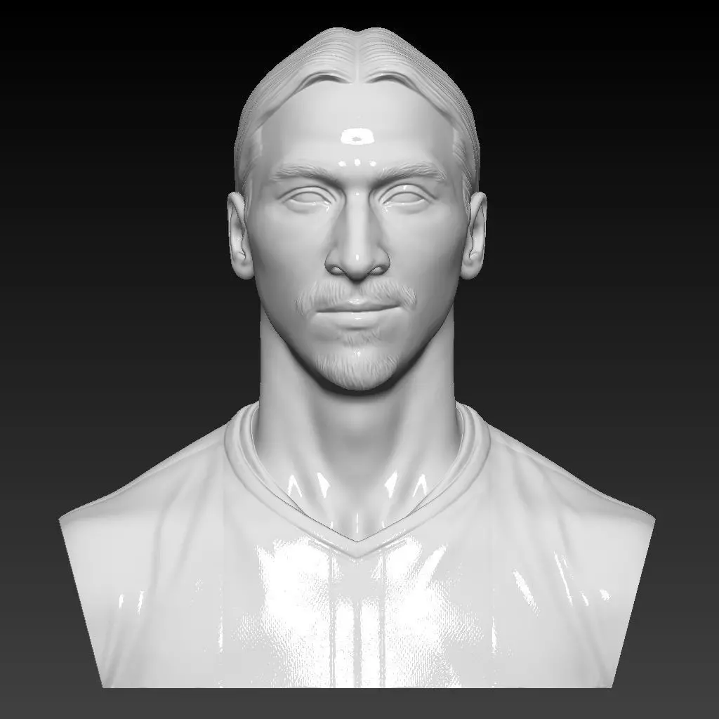 Zlatan Ibrahimovic - Man Utd - player bust 3D sculpture 3D print model_0