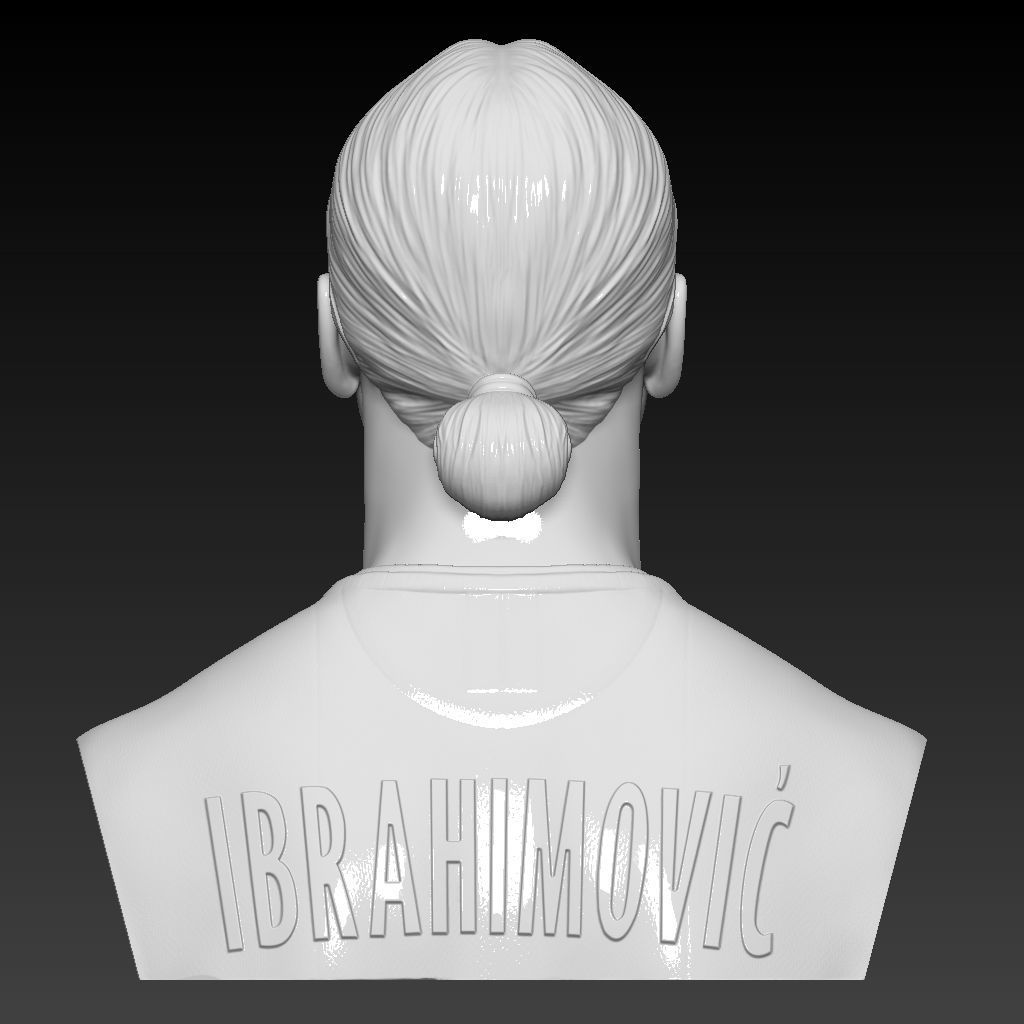 Zlatan Ibrahimovic - Man Utd - player bust 3D sculpture 3D print model_3