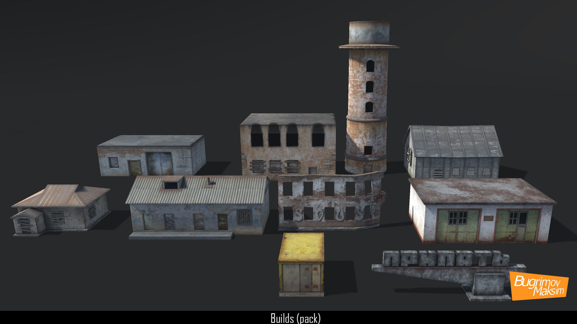 Builds pack Low-poly 3D model_1