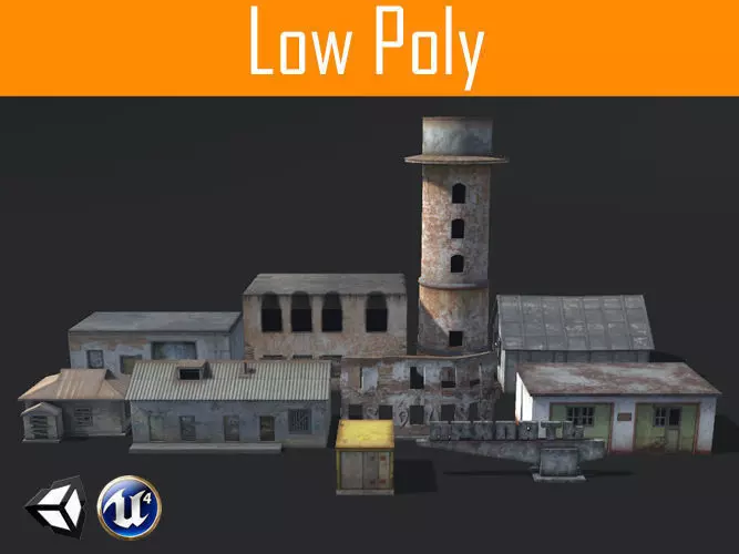 Builds pack Low-poly 3D model_0