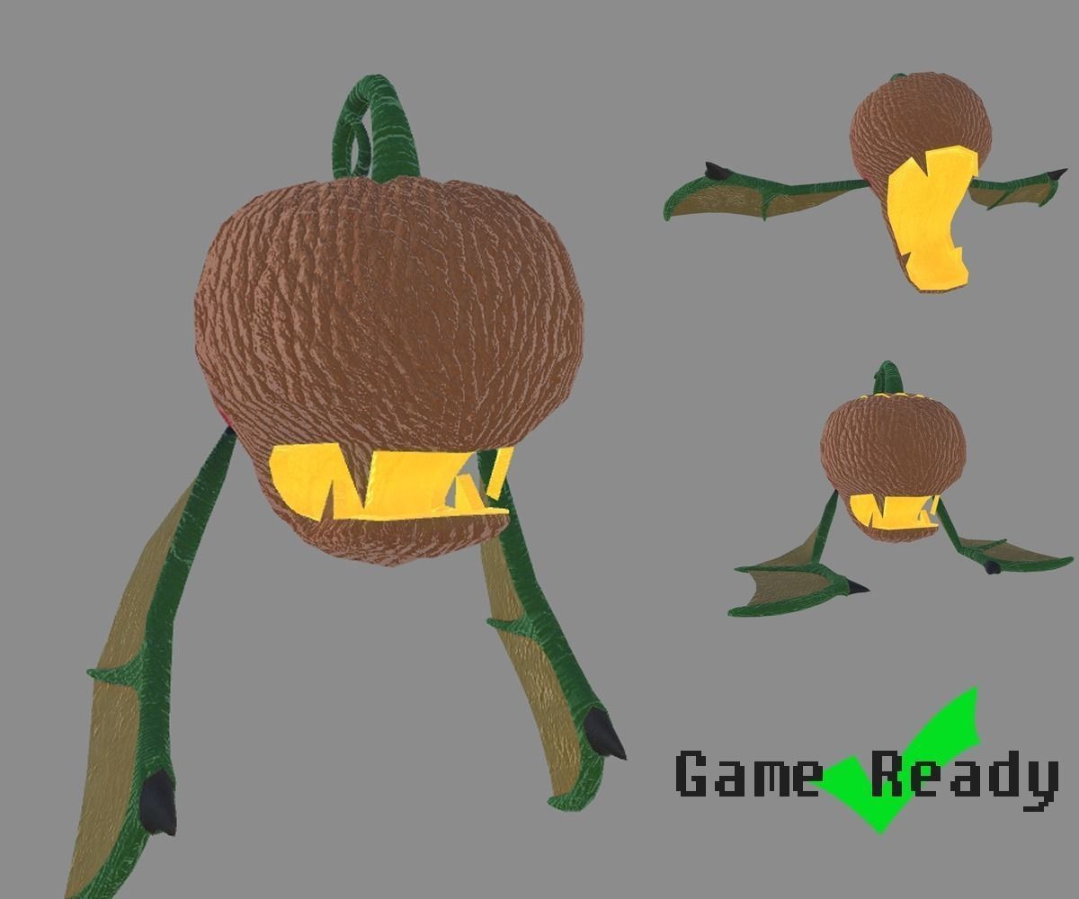 Bat O Lantern Low-poly 3D model