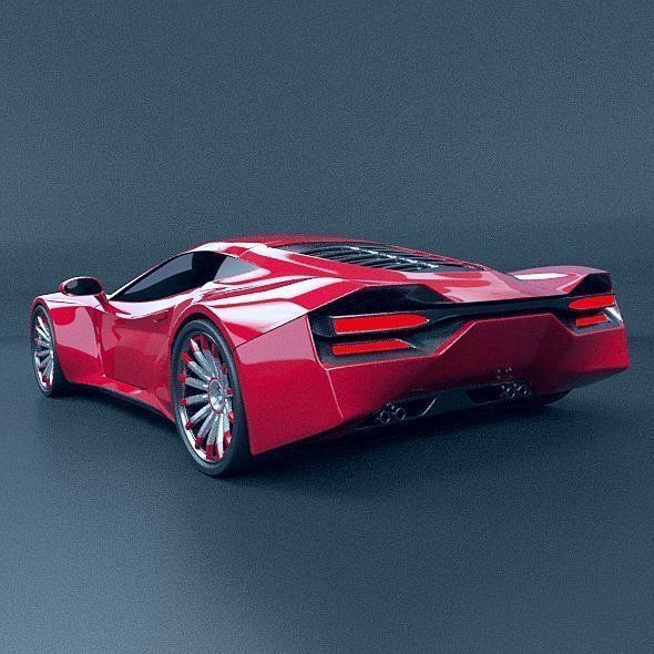 HyperOn supercar concept 3D model_5