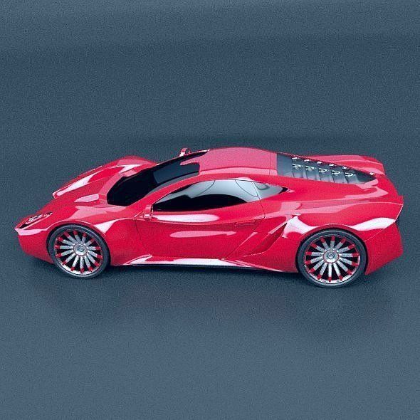 HyperOn supercar concept 3D model_4