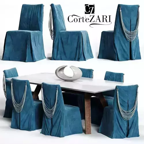 Corte ZARI KARIS Chair and SOHO Table 3D model