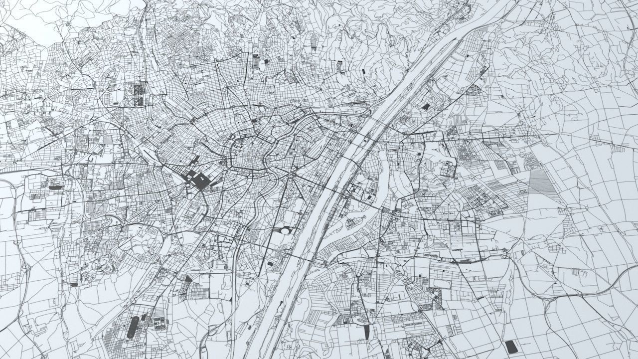 Vienna Road Network and Streets 3D model_3