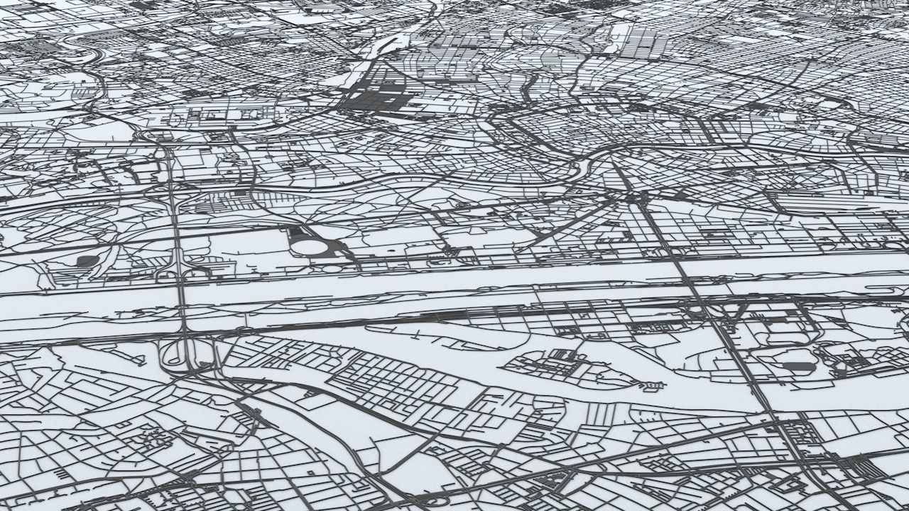 Vienna Road Network and Streets 3D model_2