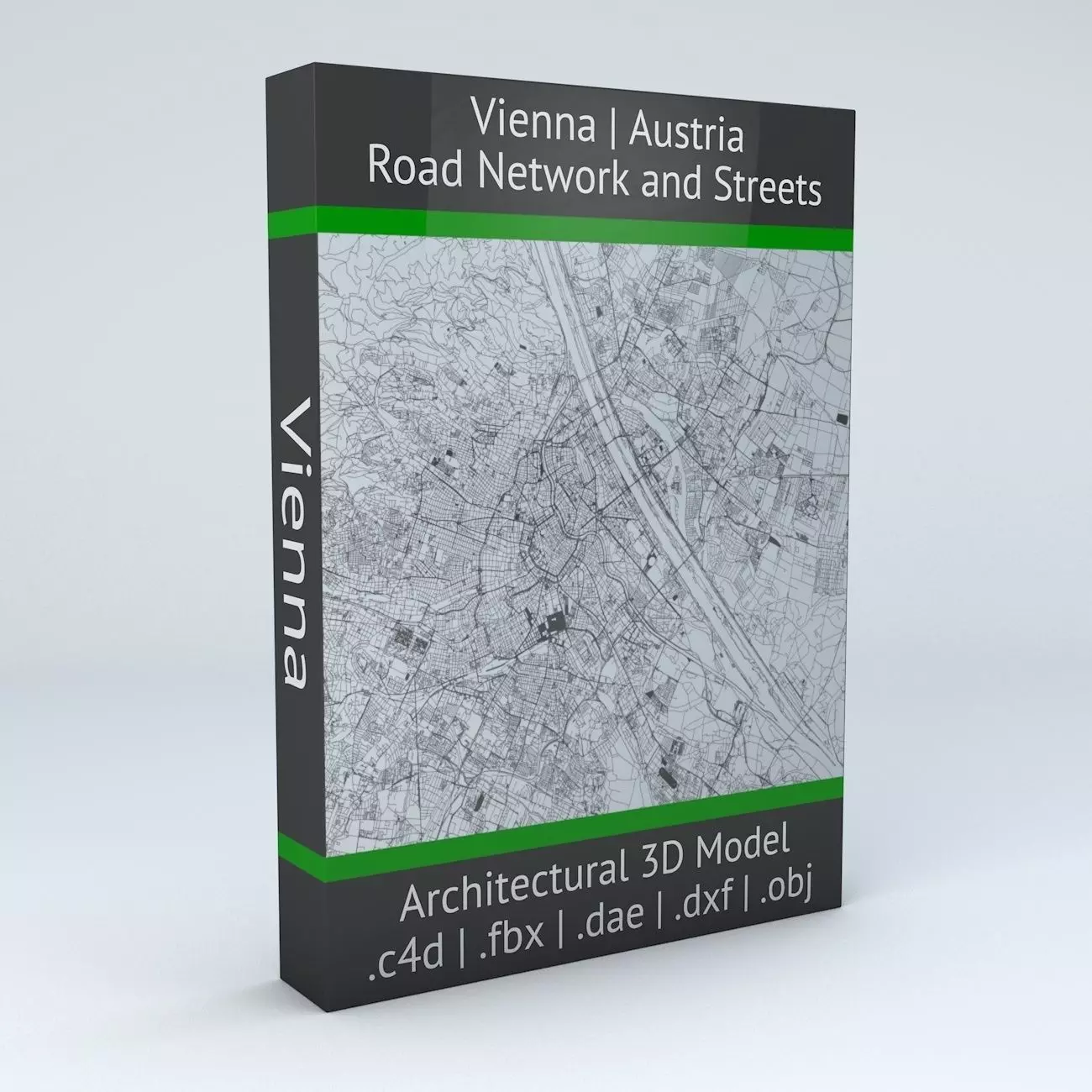 Vienna Road Network and Streets 3D model_0