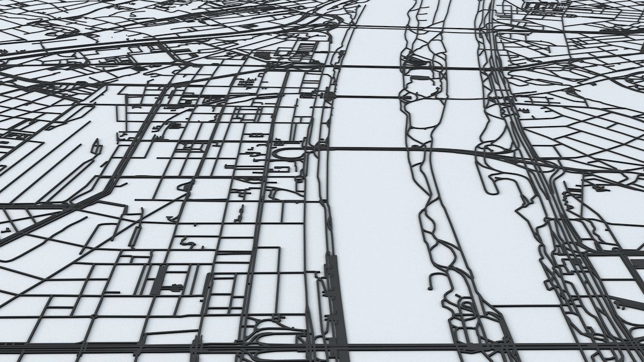 Vienna Road Network and Streets 3D model_4