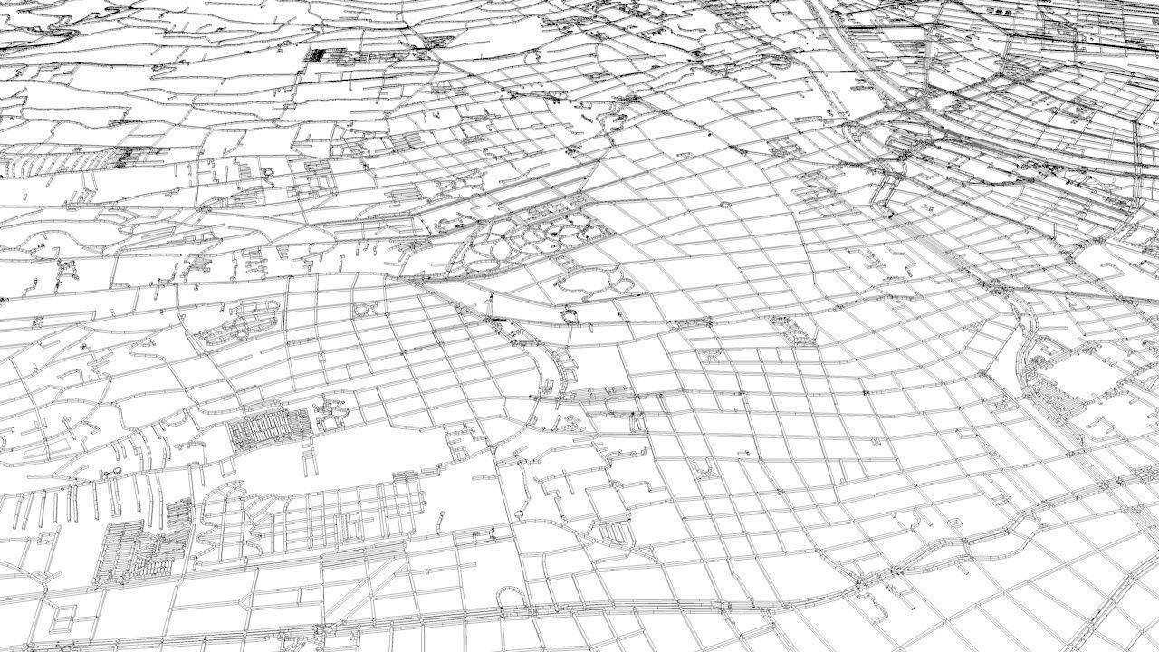 Vienna Road Network and Streets 3D model_10