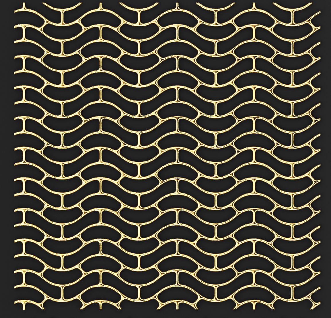 collection of golden lattice 3D model_2