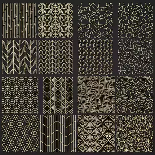 collection of golden lattice 3D model