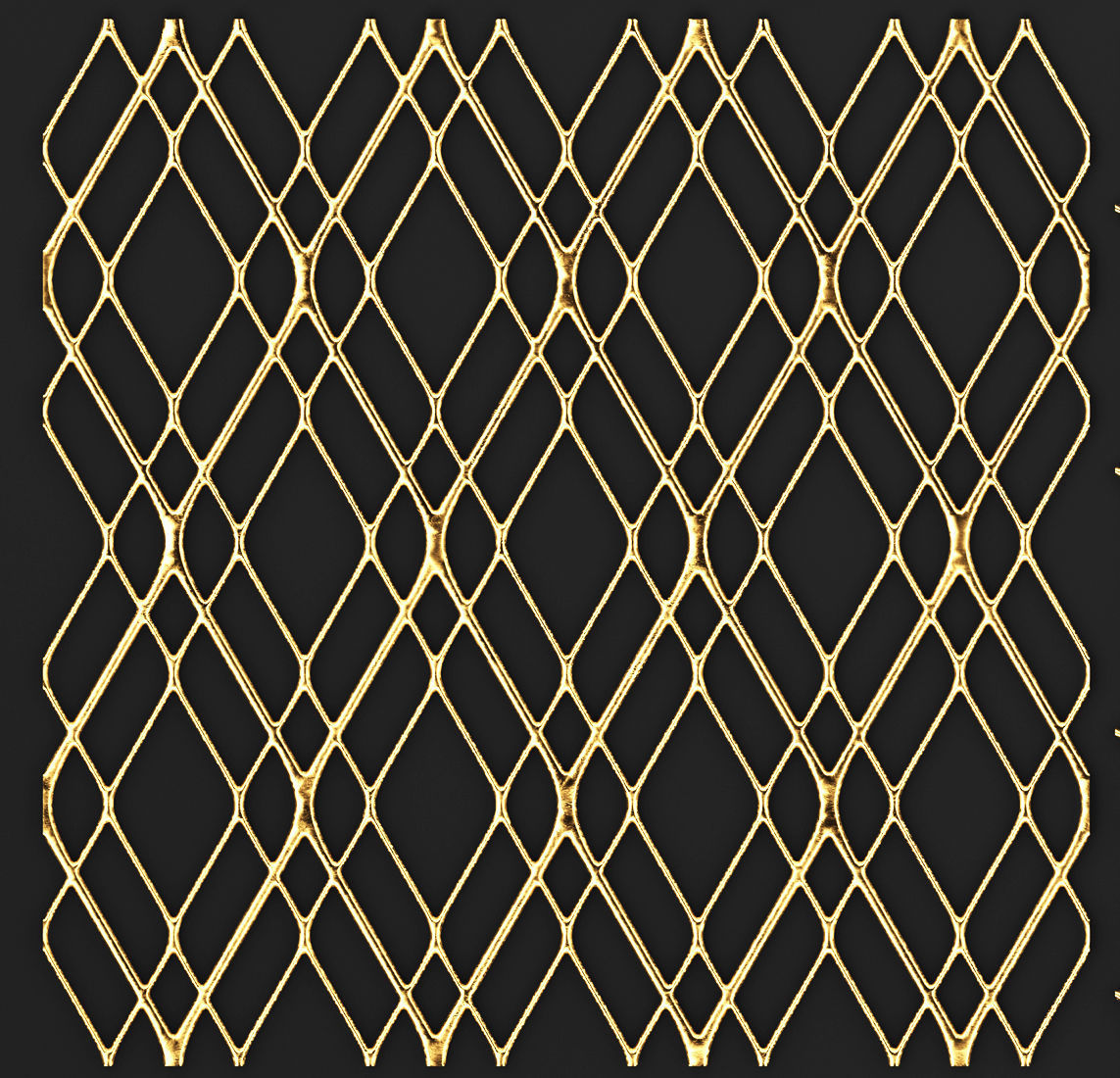 collection of golden lattice 3D model_5