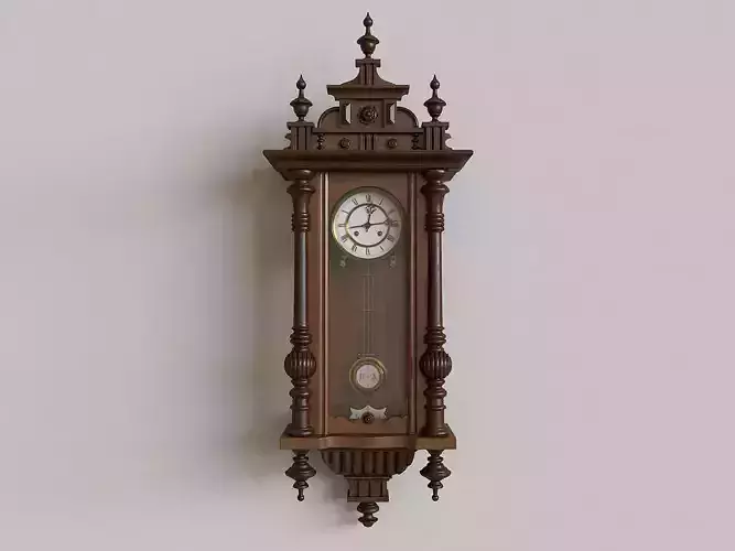 Antique Pendulum Wall Clock 3D model