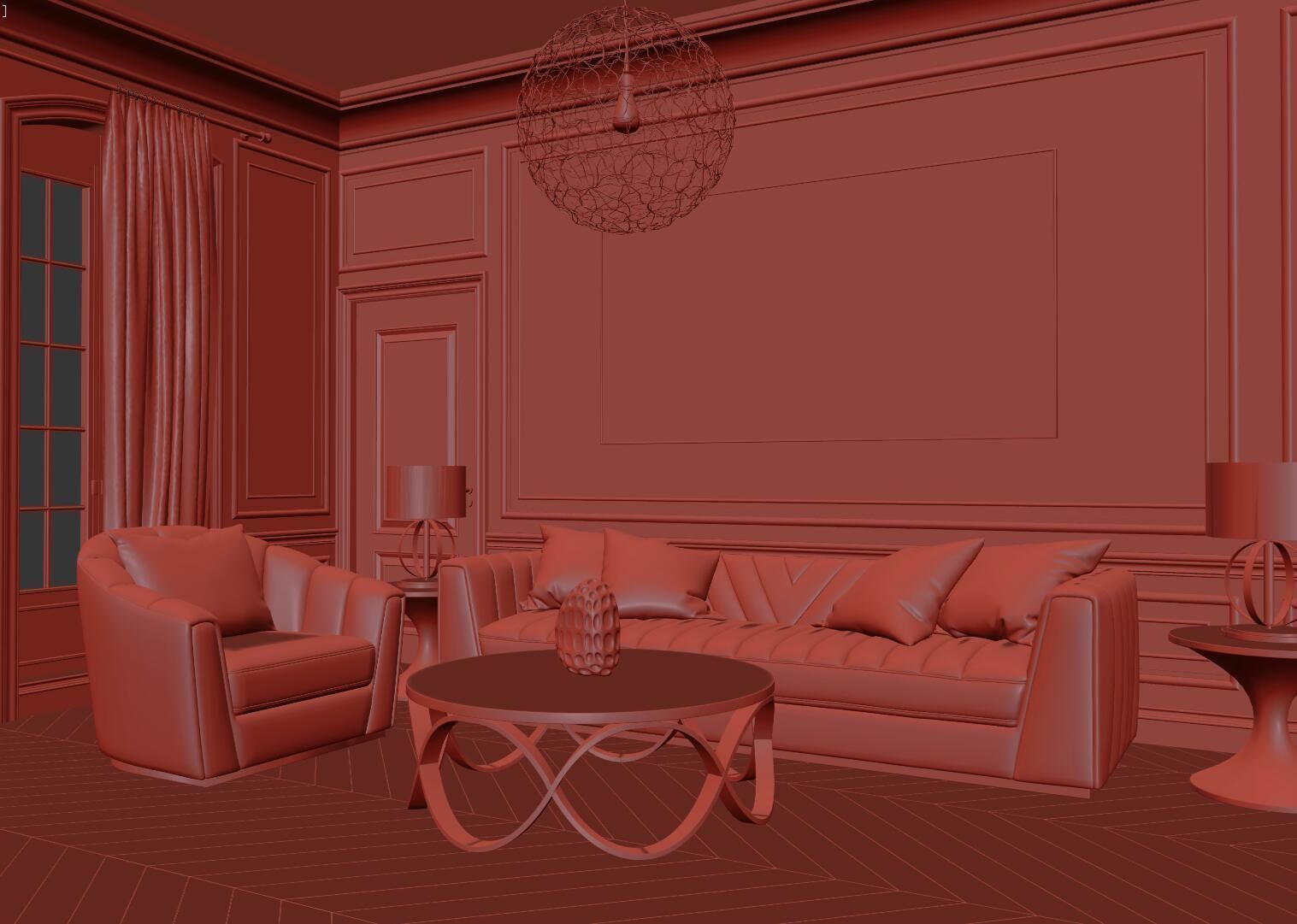 Living Room 060 3D model_4