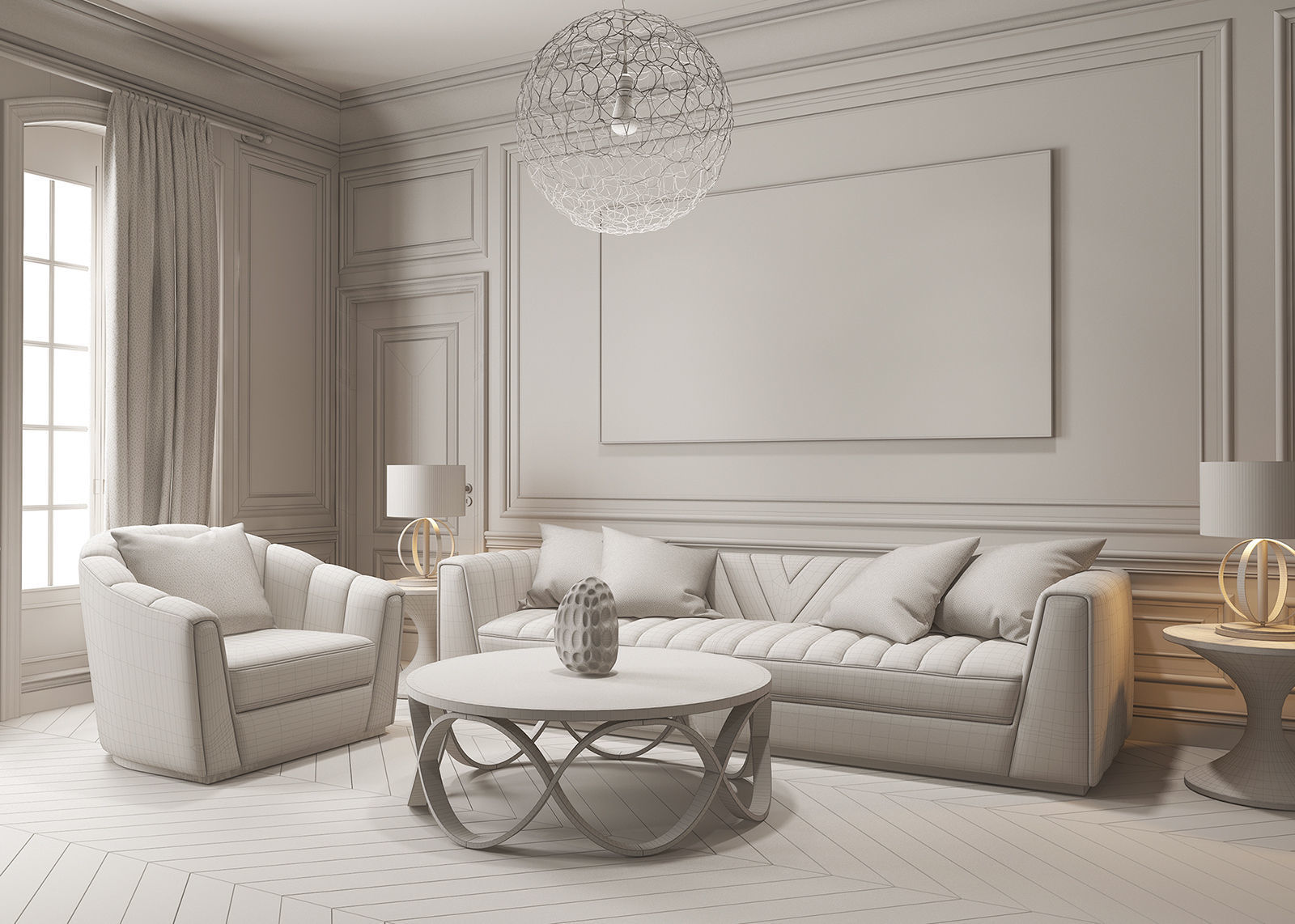 Living Room 060 3D model_2