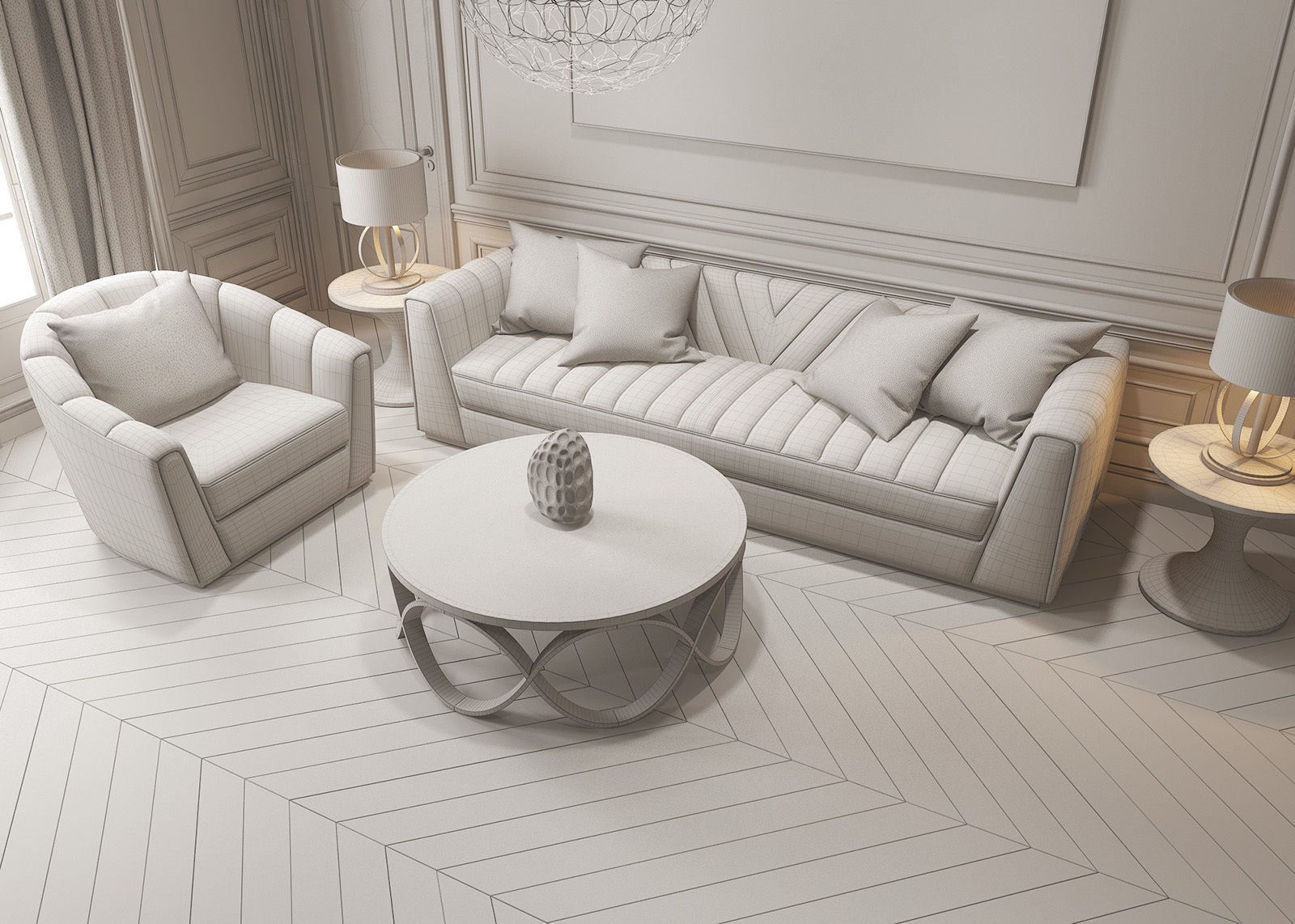 Living Room 060 3D model_1