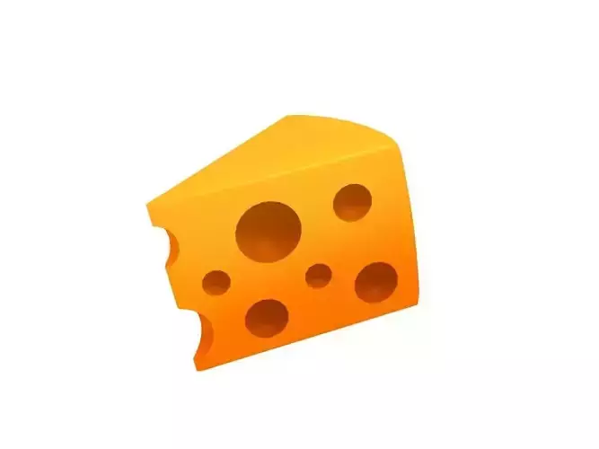Cheese orange piece of