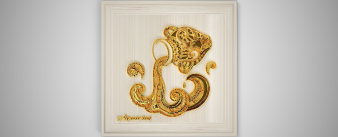 Aquarius Frame Low-poly 3D model