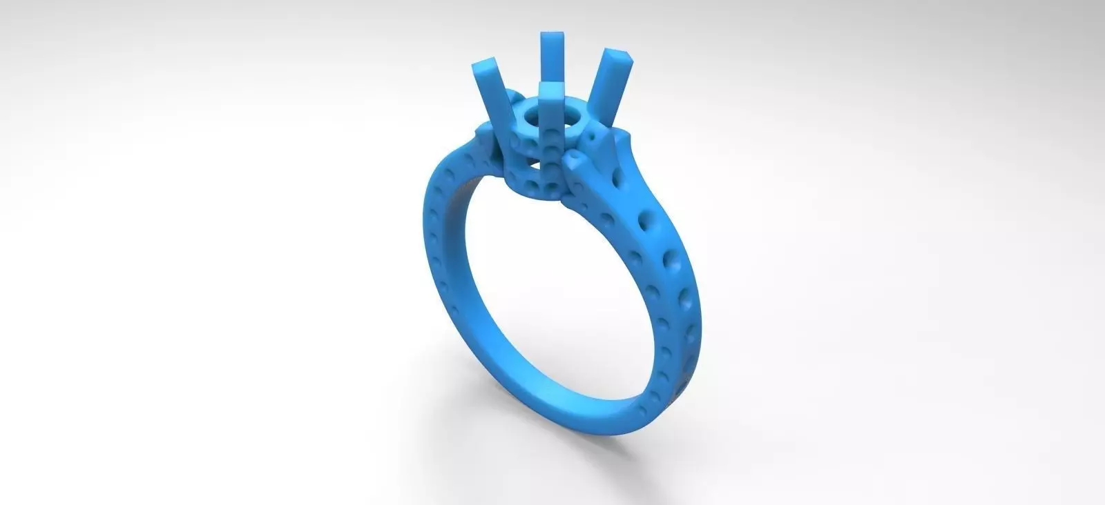 solitaire ring 3D print model_0