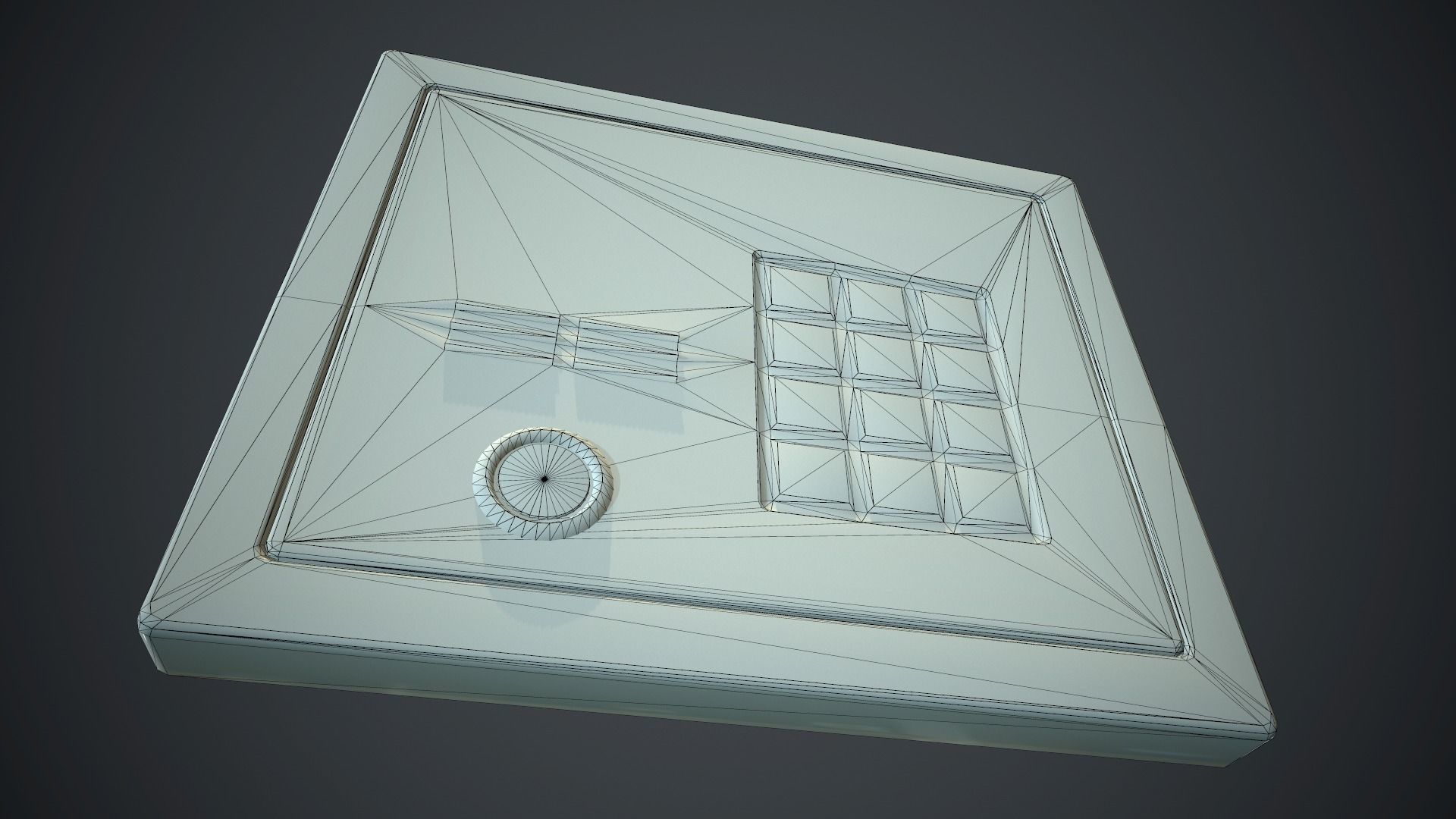 Intercom System PBR Game Ready Low-poly 3D model_17