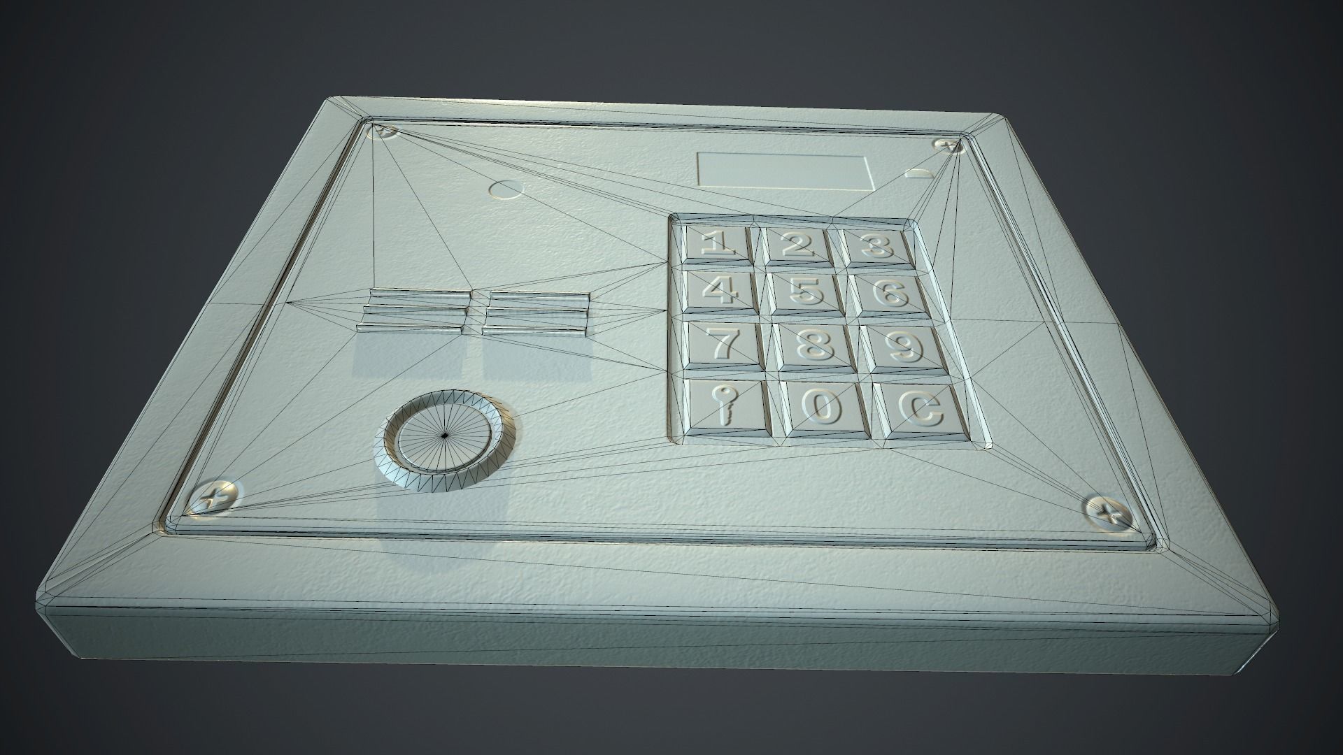 Intercom System PBR Game Ready Low-poly 3D model_18