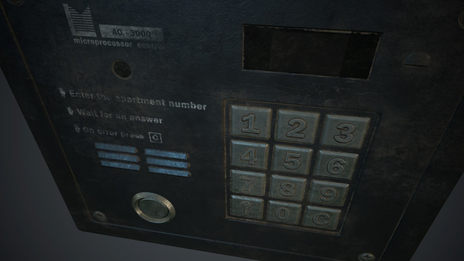 Intercom System PBR Game Ready Low-poly 3D model_13
